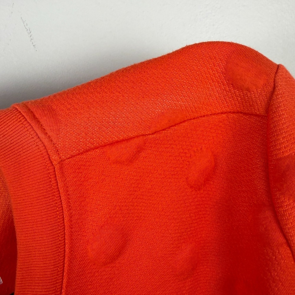 Joy Lab Sweatshirt Womens Small Orange Textured Polka Dot Cut-Out Elbow Crewneck - Picture 9 of 15